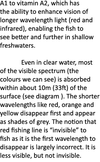 A1 to vitamin A2, which has the ability to enhance vision of longer wavelength light (red and infrared), enabling the...