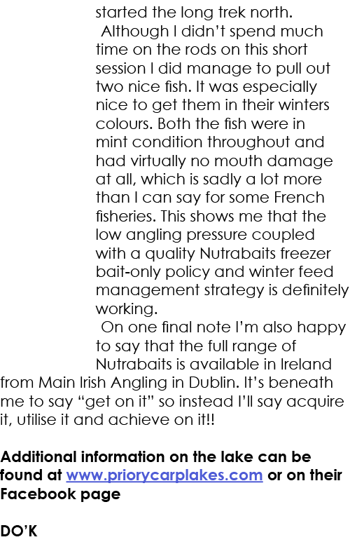 started the long trek north. Although I didn’t spend much time on the rods on this short session I did manage to pull...
