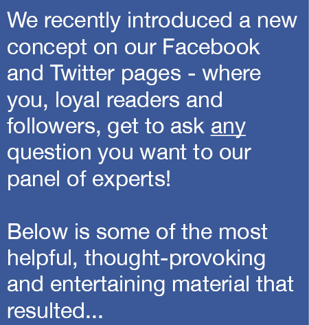 We recently introduced a new concept on our Facebook and Twitter pages - where you, loyal readers and followers, get ...