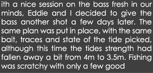 ith a nice session on the bass fresh in our minds, Eddie and I decided to give the bass another shot a few days later...