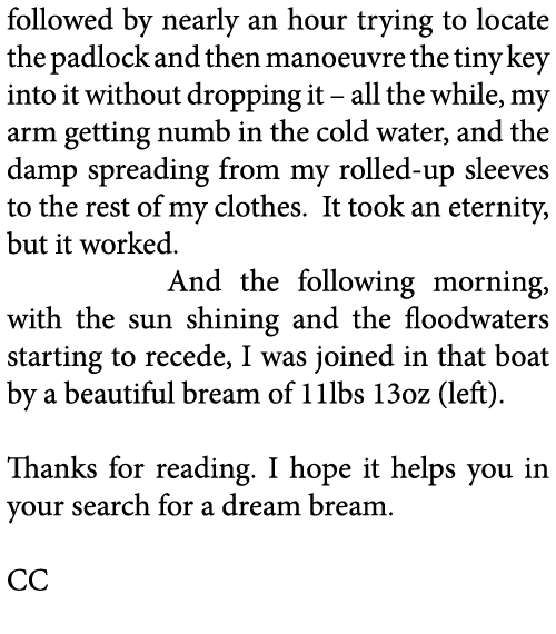 followed by nearly an hour trying to locate the padlock and then manoeuvre the tiny key into it without dropping it –...