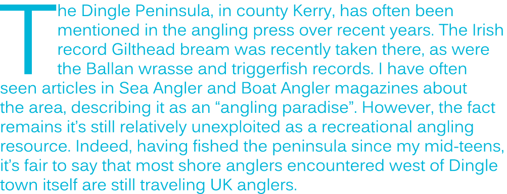 The Dingle Peninsula, in county Kerry, has often been mentioned in the angling press over recent years. The Irish rec...
