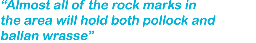 “Almost all of the rock marks in the area will hold both pollock and ballan wrasse”