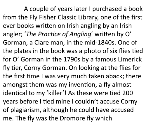  A couple of years later I purchased a book from the Fly Fisher Classic Library, one of the first ever books written ...