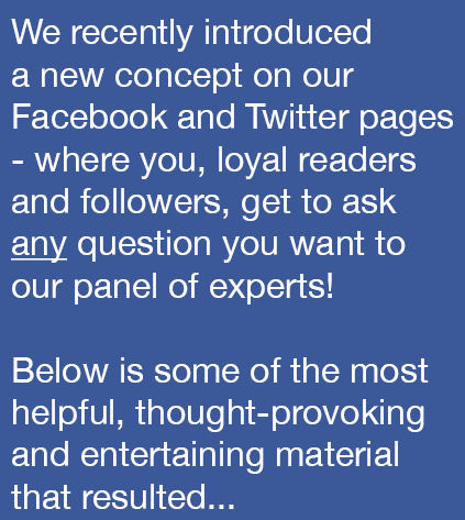 We recently introduced a new concept on our Facebook and Twitter pages - where you, loyal readers and followers, get ...