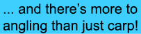 ... and there’s more to angling than just carp!