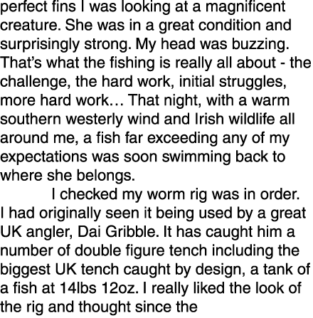 perfect fins I was looking at a magnificent creature. She was in a great condition and surprisingly strong. My head w...