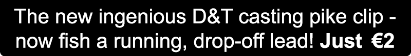 The new ingenious D&T casting pike clip - now fish a running, drop-off lead! Just €2