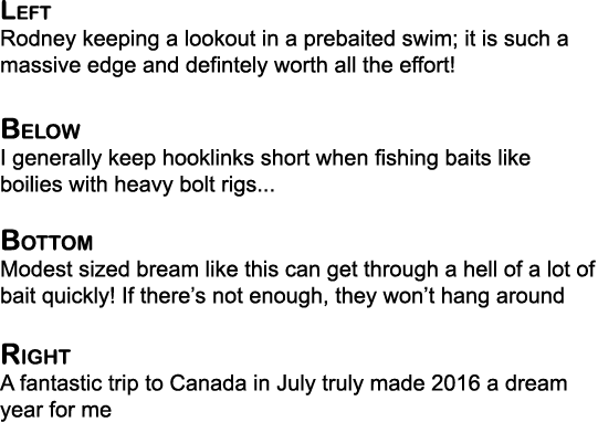 Left Rodney keeping a lookout in a prebaited swim; it is such a massive edge and defintely worth all the effort! Belo...