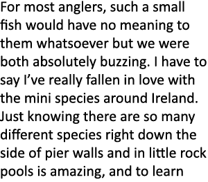 For most anglers, such a small fish would have no meaning to them whatsoever but we were both absolutely buzzing. I h...