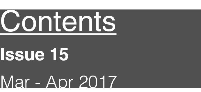 Contents  Issue 15  Mar - Apr 2017