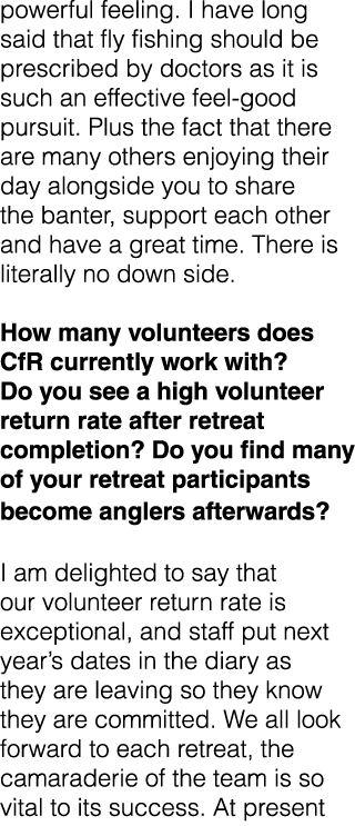 powerful feeling. I have long said that fly fishing should be prescribed by doctors as it is such an effective feel-g...