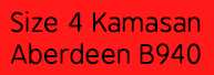 Size 4 Kamasan Aberdeen B940