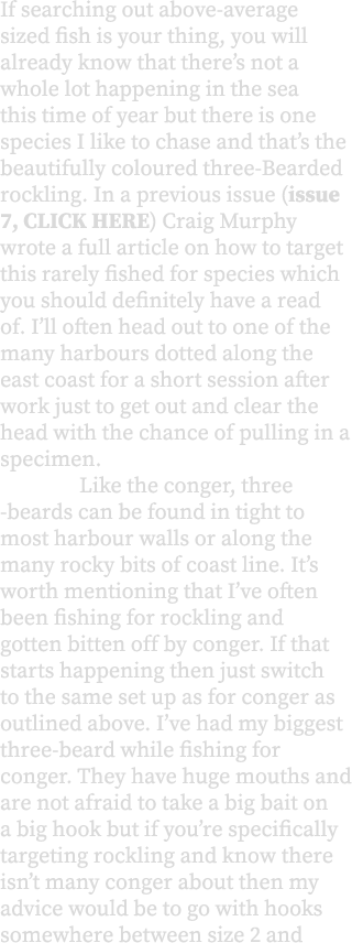 If searching out above-average sized fish is your thing, you will already know that there’s not a whole lot happening...