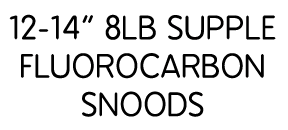 12-14” 8lb supple Fluorocarbon snoods