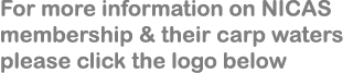 For more information on NICAS membership & their carp waters please click the logo below