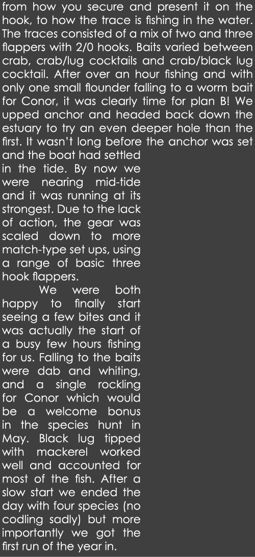 from how you secure and present it on the hook, to how the trace is fishing in the water. The traces consisted of a m...