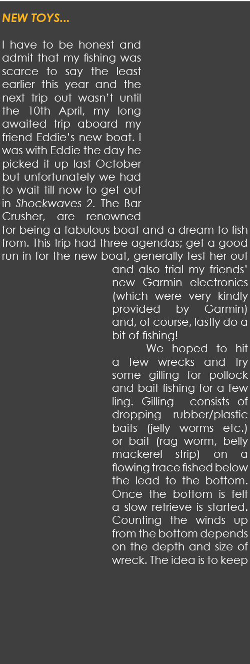  New toys...  I have to be honest and admit that my fishing was scarce to say the least earlier this year and the nex...