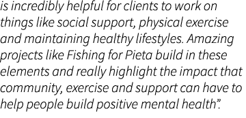 is incredibly helpful for clients to work on things like social support, physical exercise and maintaining healthy li...