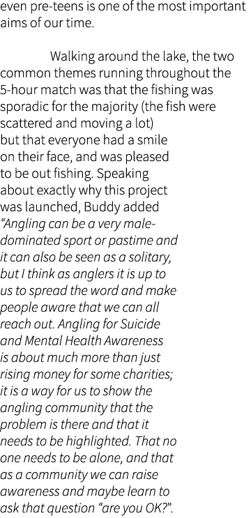 even pre-teens is one of the most important aims of our time.  Walking around the lake, the two common themes running...