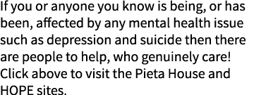 If you or anyone you know is being, or has been, affected by any mental health issue such as depression and suicide t...