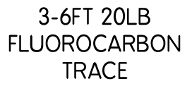 3-6ft 20lb fluorocarbon trace