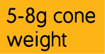 5-8g cone weight