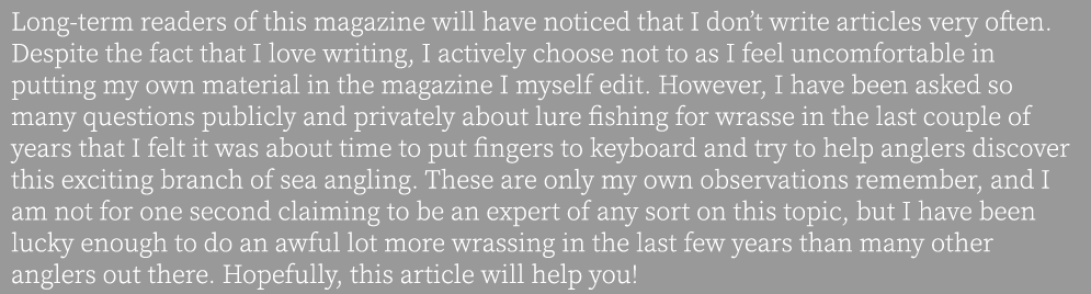 Long-term readers of this magazine will have noticed that I don’t write articles very often. Despite the fact that I ...