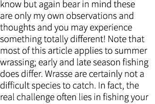 know but again bear in mind these are only my own observations and thoughts and you may experience something totally ...