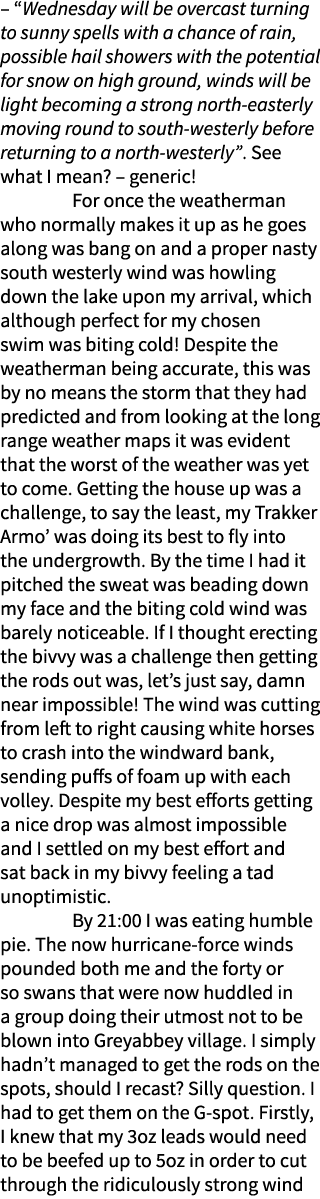 – “Wednesday will be overcast turning to sunny spells with a chance of rain, possible hail showers with the potential...