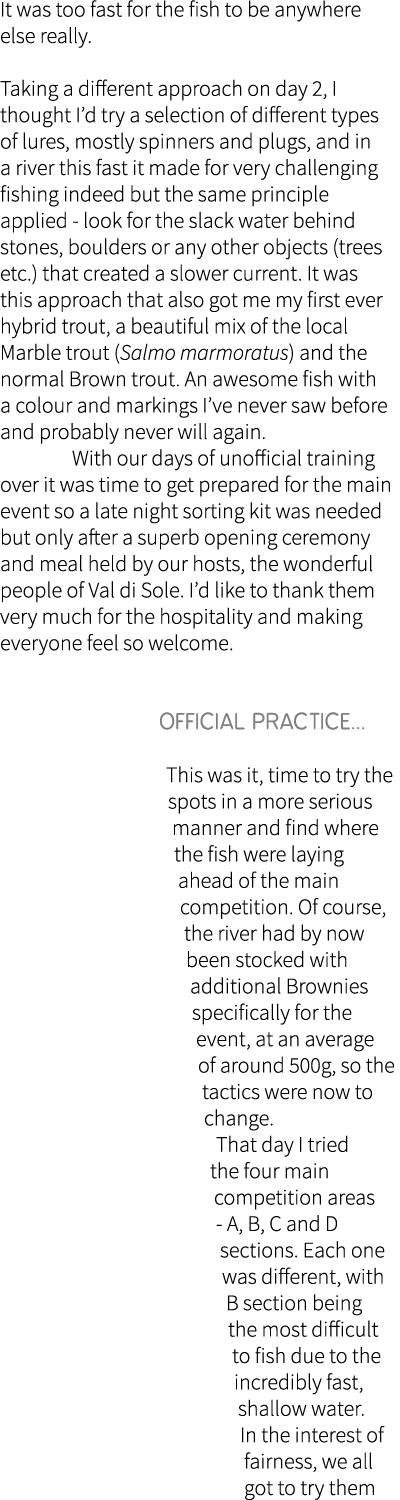 It was too fast for the fish to be anywhere else really. Taking a different approach on day 2, I thought I’d try a se...
