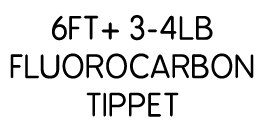 6ft+ 3-4lb fluorocarbon tippet