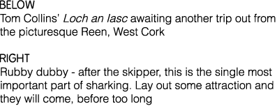 Below Tom Collins’ Loch an Iasc awaiting another trip out from the picturesque Reen, West Cork  Right Rubby dubby - a...