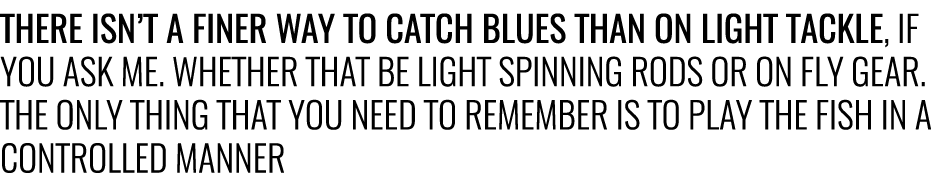 There isn’t a finer way to catch blues than on light tackle, if you ask me. Whether that be light spinning rods or on...