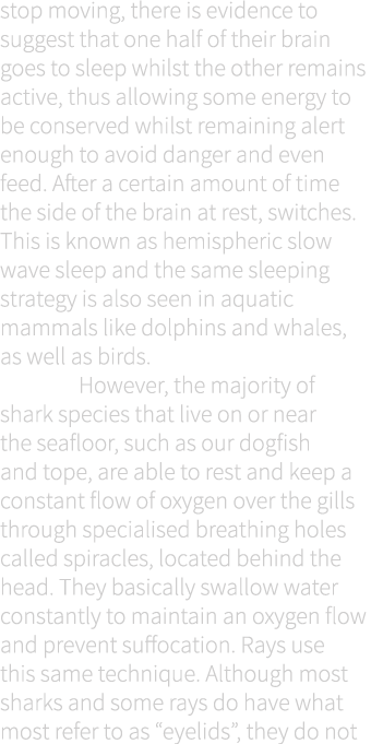 stop moving, there is evidence to suggest that one half of their brain goes to sleep whilst the other remains active,...