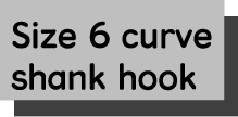 Size 6 curve shank hook