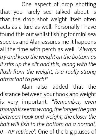  One aspect of drop shotting that you rarely see talked about is that the drop shot weight itself often acts as a lur...