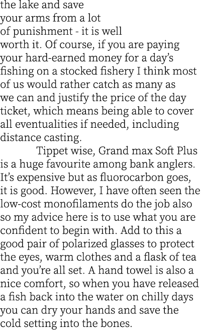 the lake and save your arms from a lot of punishment - it is well worth it. Of course, if you are paying your hard-ea...
