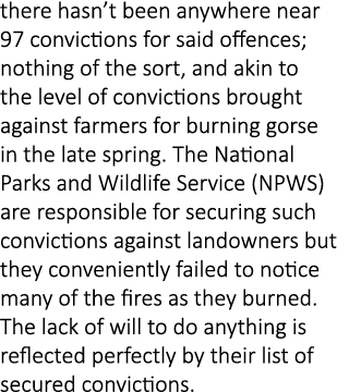 there hasn’t been anywhere near 97 convictions for said offences; nothing of the sort, and akin to the level of convi...