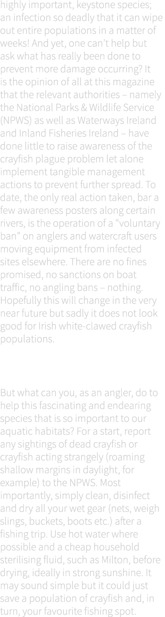 highly important, keystone species; an infection so deadly that it can wipe out entire populations in a matter of wee...