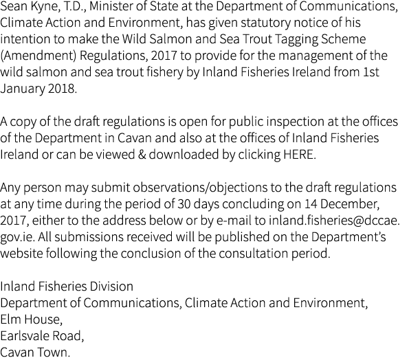 Sean Kyne, T.D., Minister of State at the Department of Communications, Climate Action and Environment, has given sta...
