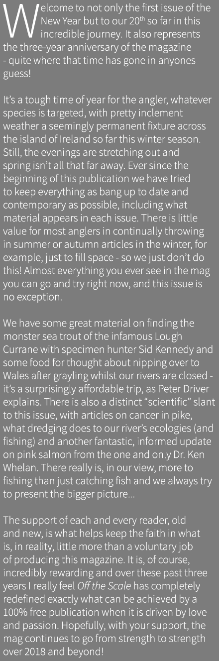 Welcome to not only the first issue of the New Year but to our 20th so far in this incredible journey. It also repres...