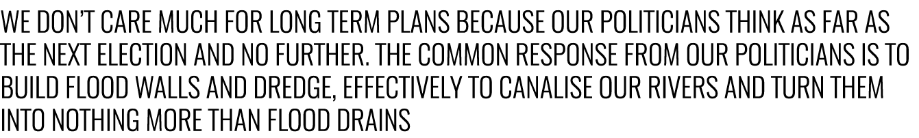 We don’t care much for long term plans because our politicians think as far as the next election and no further. The ...