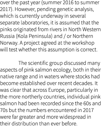 over the past year (summer 2016 to summer 2017). However, pending genetic analysis, which is currently underway in se...