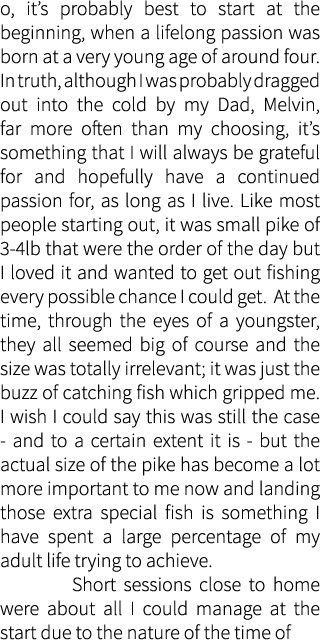 o, it’s probably best to start at the beginning, when a lifelong passion was born at a very young age of around four....