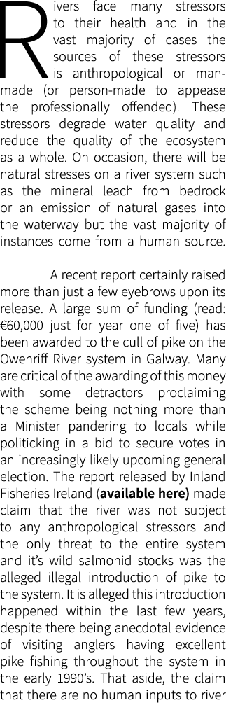 Rivers face many stressors to their health and in the vast majority of cases the sources of these stressors is anthro...