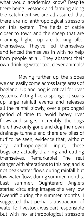 what would academics know? Despite there being livestock and farming along the catchment we are all assured that ther...