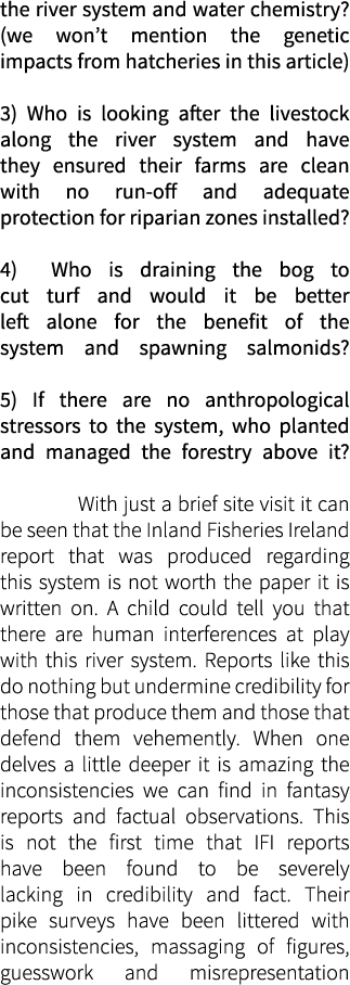 the river system and water chemistry? (we won’t mention the genetic impacts from hatcheries in this article) 3) Who i...