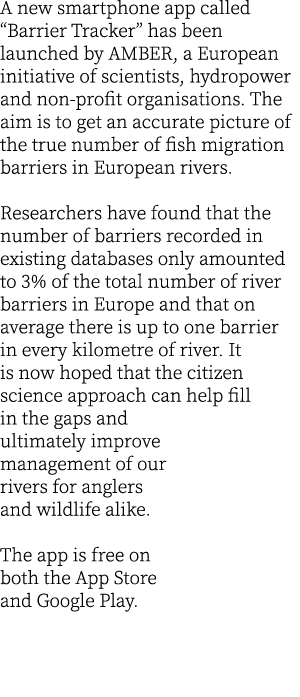 A new smartphone app called “Barrier Tracker” has been launched by AMBER, a European initiative of scientists, hydrop...