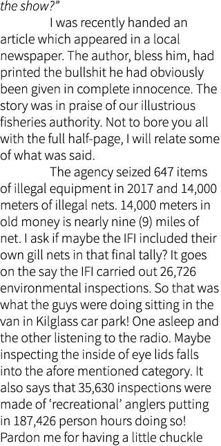 the show?”  I was recently handed an article which appeared in a local newspaper. The author, bless him, had printed ...